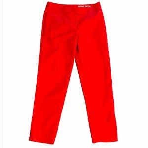 Anne Klein Red Ankle Pants